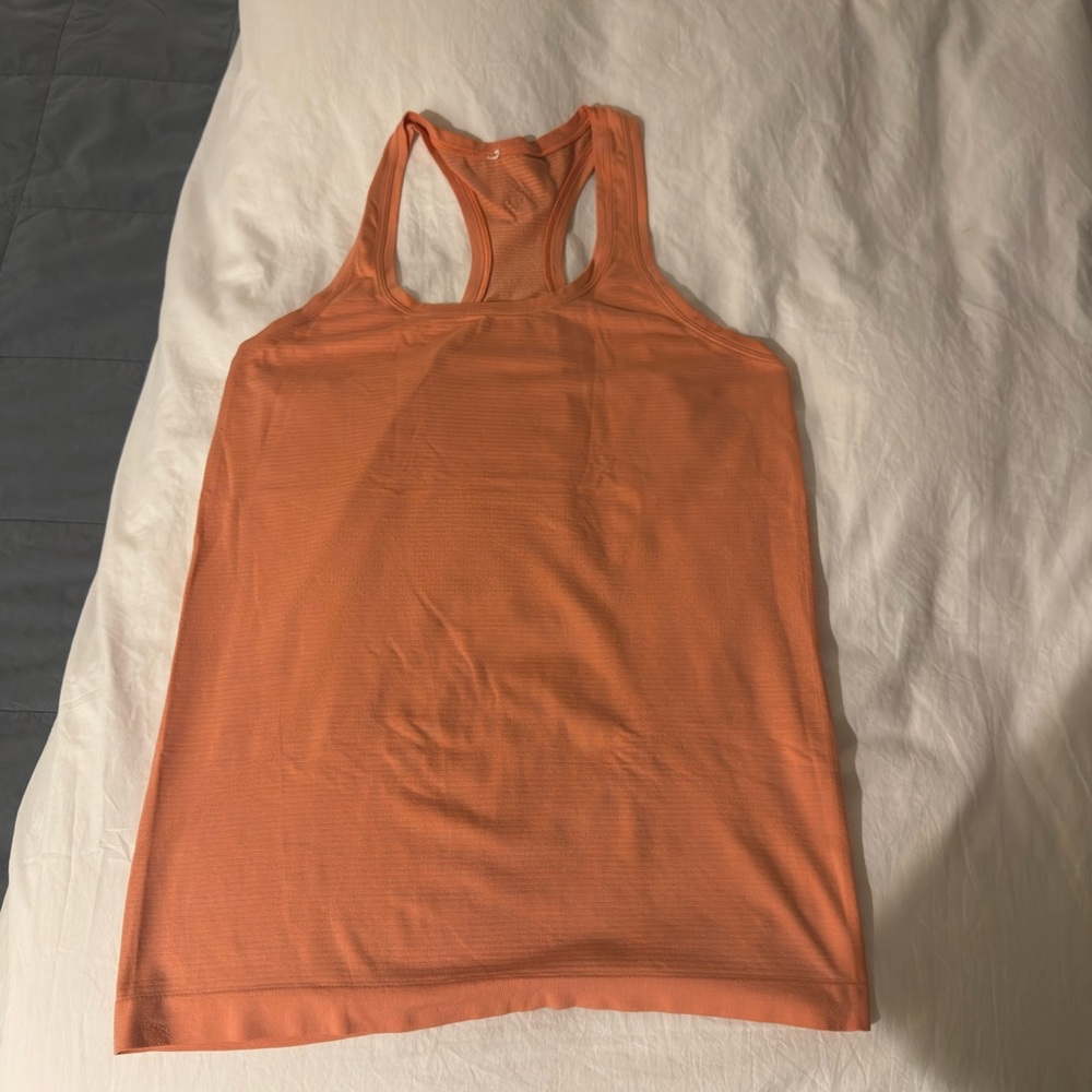 lululemon athletica Vibrant Orange Swiftly Tech Razorback Tank Top